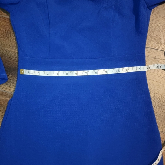Royal Blue Off the Shoulder Dress - Picture 6 of 10